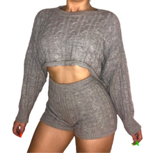 Load image into Gallery viewer, Gray Sweater Set